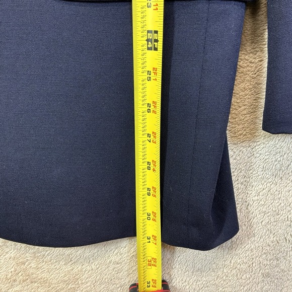 Vtg USA Made 40R Navy Blue Hopsack Gold Button Mens Blazer Sport Coat Jacket - Picture 5 of 9